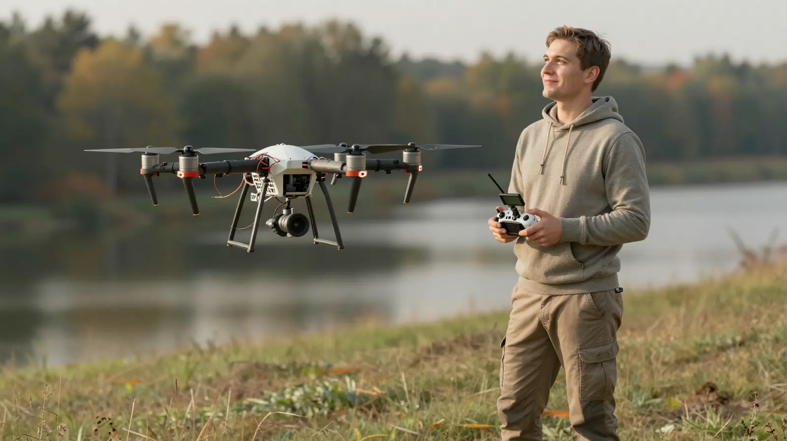 A law-abiding engineer is happy with the results of his drone's testing